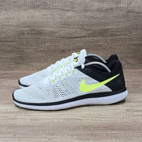 Nike Flex 2016 Run Men's Size 11 White Black Running Shoes (830369-101) - Picture 3 of 9